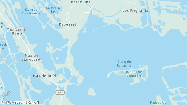 Carte de la zone d'intervention à Saintes-Maries-de-la-Mer