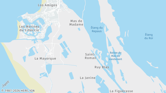 Carte de la zone d'intervention à Le Grau-du-Roi