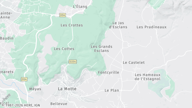 Carte de la zone d'intervention à La Motte