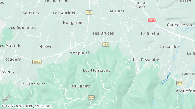 Carte de la zone d'intervention à Labruguière