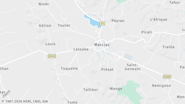 Carte de la zone d'intervention à Marciac