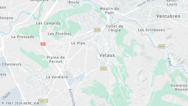 Carte de la zone d'intervention à Velaux