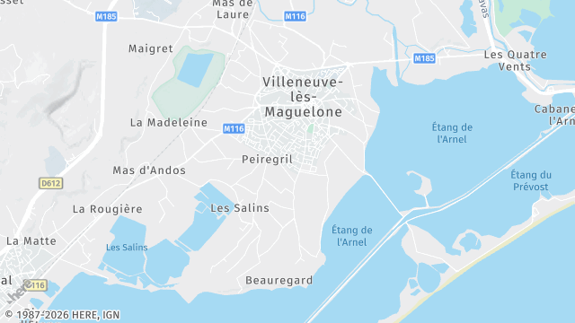 Carte de la zone d'intervention à Villeneuve-lès-Maguelone