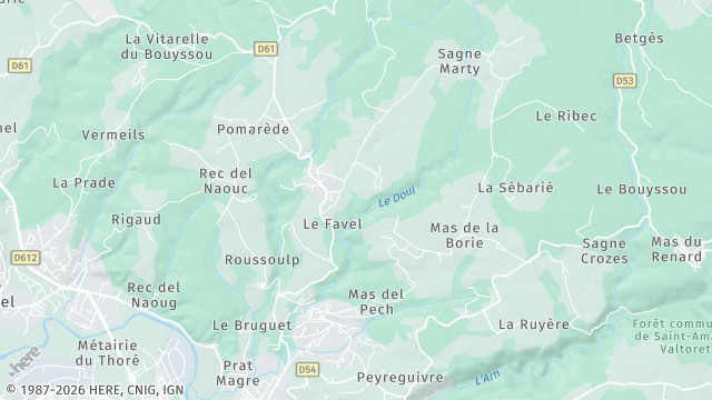 Carte de la zone d'intervention à Pont-de-Larn