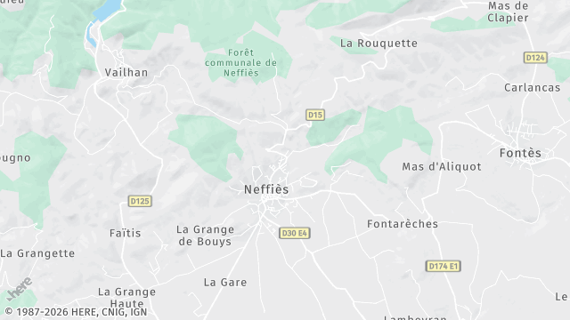 Carte de la zone d'intervention à Neffiès