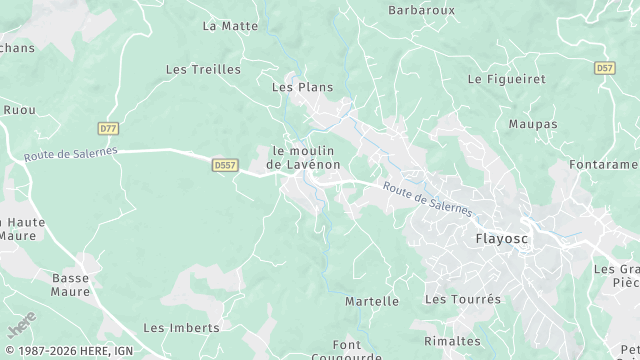 Carte de la zone d'intervention à Flayosc