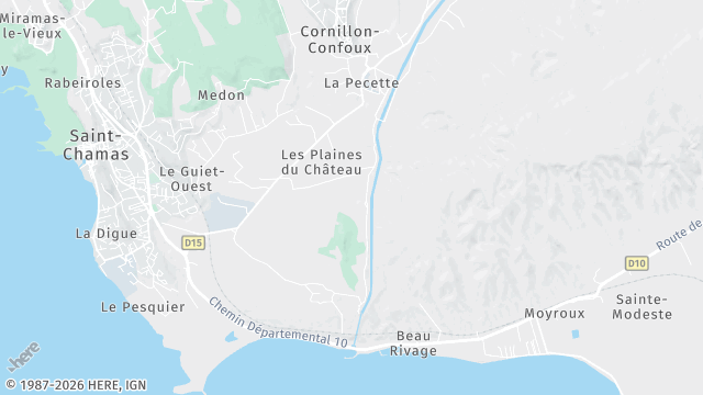 Carte de la zone d'intervention à Saint-Chamas