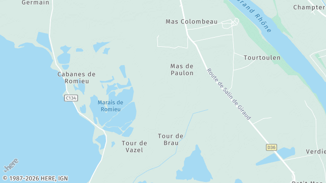 Carte de la zone d'intervention à Arles