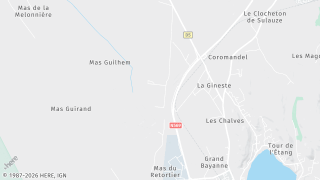 Carte de la zone d'intervention à Istres