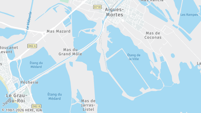Carte de la zone d'intervention à Aigues-Mortes