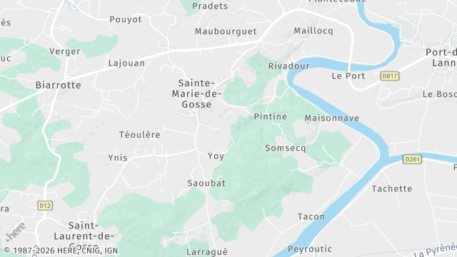 Carte de la zone d'intervention à Sainte-Marie-de-Gosse