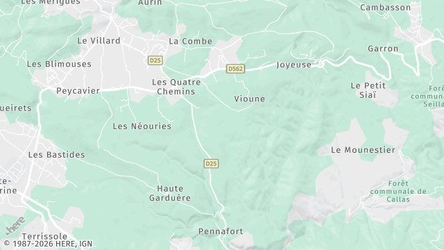 Carte de la zone d'intervention à Callas