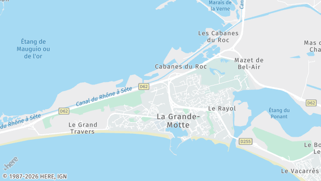 Carte de la zone d'intervention à La Grande-Motte