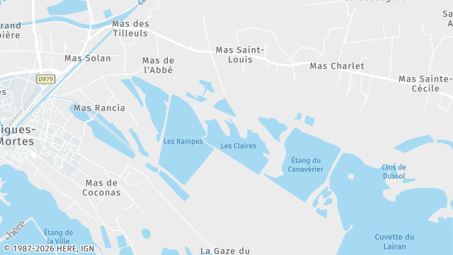 Carte de la zone d'intervention à Saint-Laurent-d'Aigouze