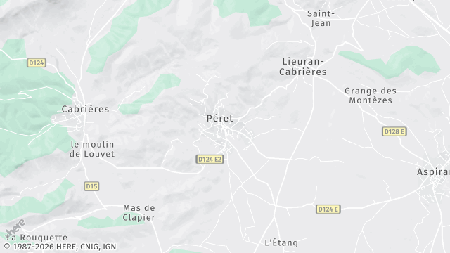 Carte de la zone d'intervention à Péret