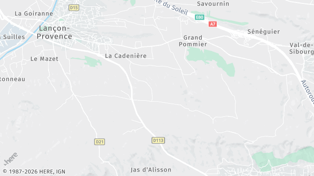 Carte de la zone d'intervention à Lançon-Provence