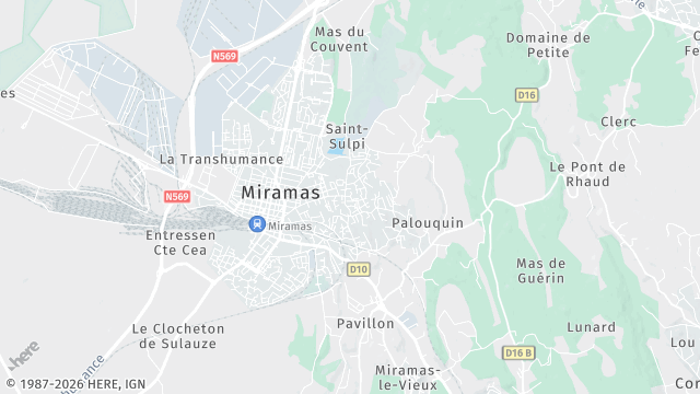 Carte de la zone d'intervention à Miramas