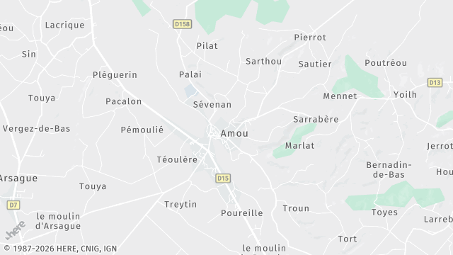 Carte de la zone d'intervention à Amou