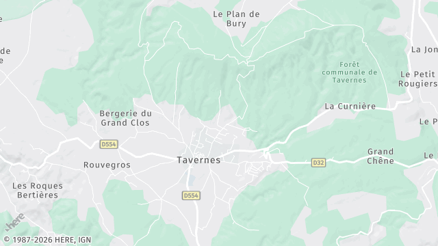 Carte de la zone d'intervention à Tavernes