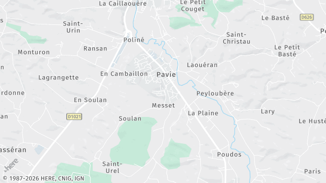 Carte de la zone d'intervention à Pavie