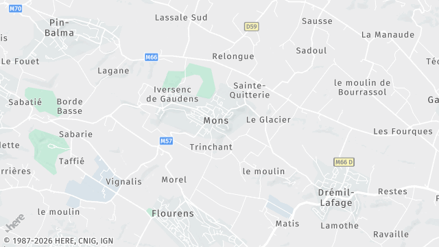 Carte de la zone d'intervention à Mons