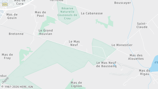 Carte de la zone d'intervention à Saint-Martin-de-Crau