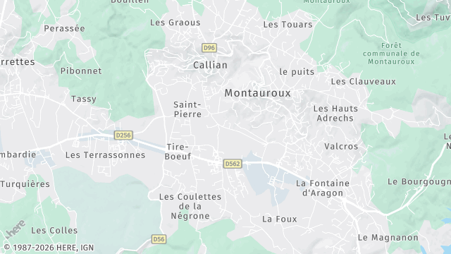 Carte de la zone d'intervention à Callian