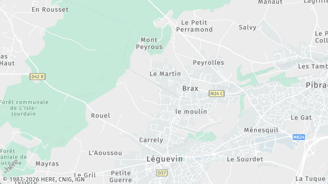 Carte de la zone d'intervention à Brax