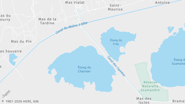 Carte de la zone d'intervention à Vauvert