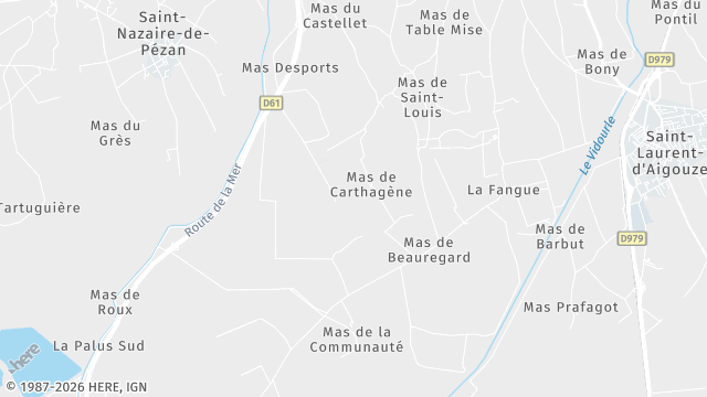 Carte de la zone d'intervention à Marsillargues