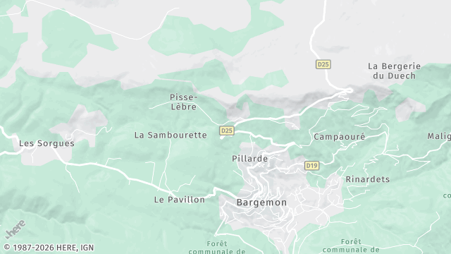 Carte de la zone d'intervention à Bargemon