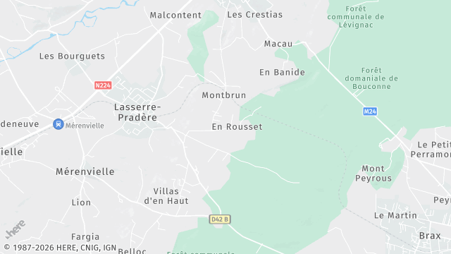 Carte de la zone d'intervention à Lasserre-Pradère
