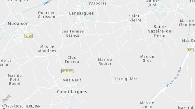 Carte de la zone d'intervention à Lansargues