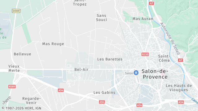 Carte de la zone d'intervention à Salon-de-Provence