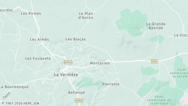 Carte de la zone d'intervention à La Verdière