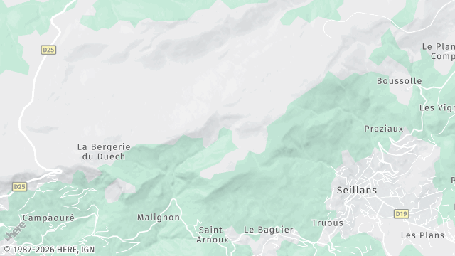 Carte de la zone d'intervention à Seillans