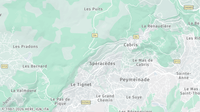 Carte de la zone d'intervention à Spéracèdes