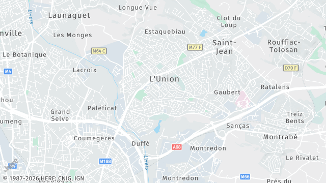 Carte de la zone d'intervention à L'Union