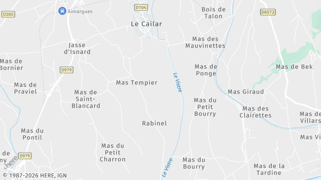 Carte de la zone d'intervention à Le Cailar