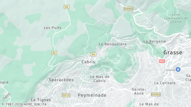 Carte de la zone d'intervention à Cabris