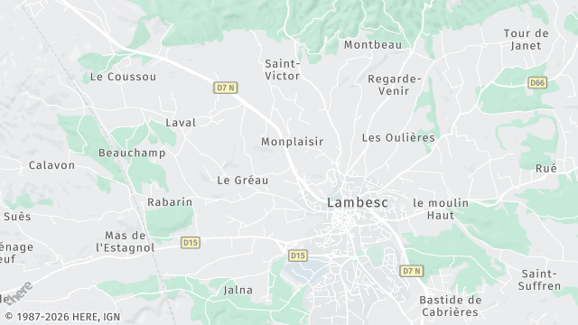 Carte de la zone d'intervention à Lambesc