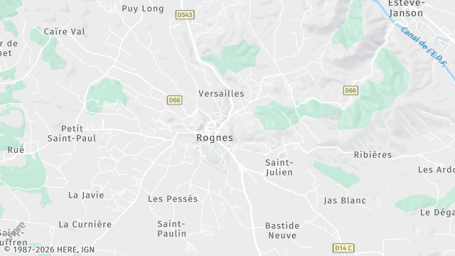 Carte de la zone d'intervention à Rognes