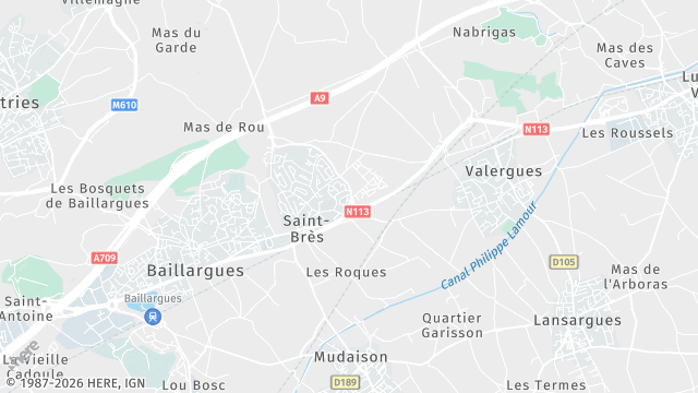 Carte de la zone d'intervention à Saint-Brès