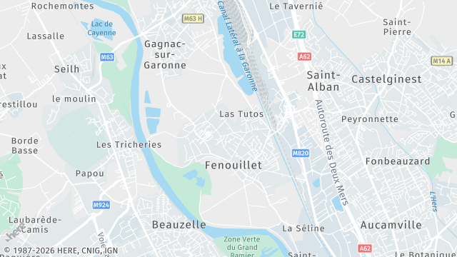 Carte de la zone d'intervention à Fenouillet