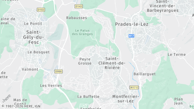 Carte de la zone d'intervention à Saint-Clément-de-Rivière