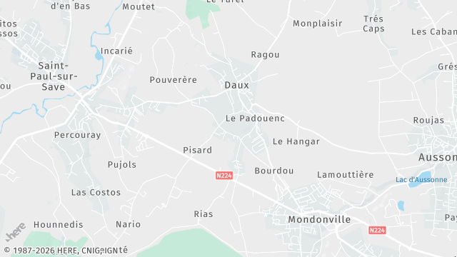 Carte de la zone d'intervention à Daux