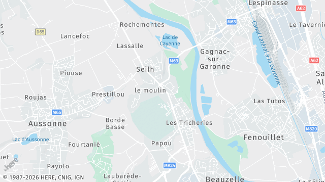 Carte de la zone d'intervention à Seilh