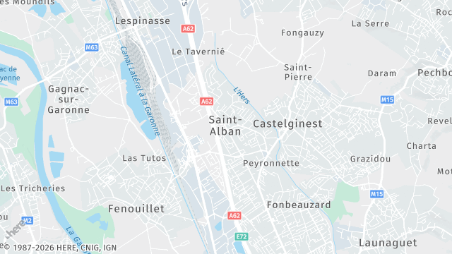 Carte de la zone d'intervention à Saint-Alban