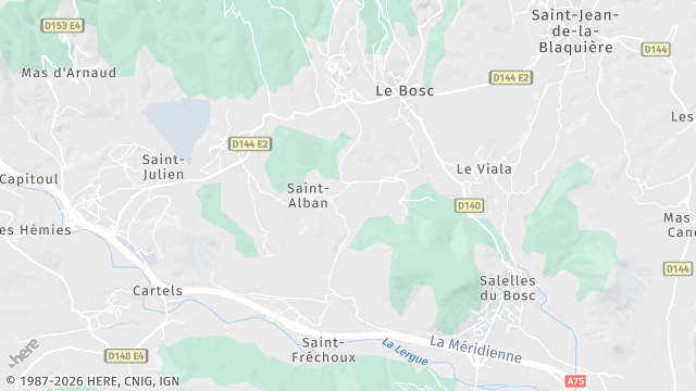 Carte de la zone d'intervention à Le Bosc