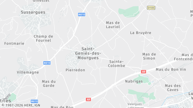 Carte de la zone d'intervention à Saint-Geniès-des-Mourgues